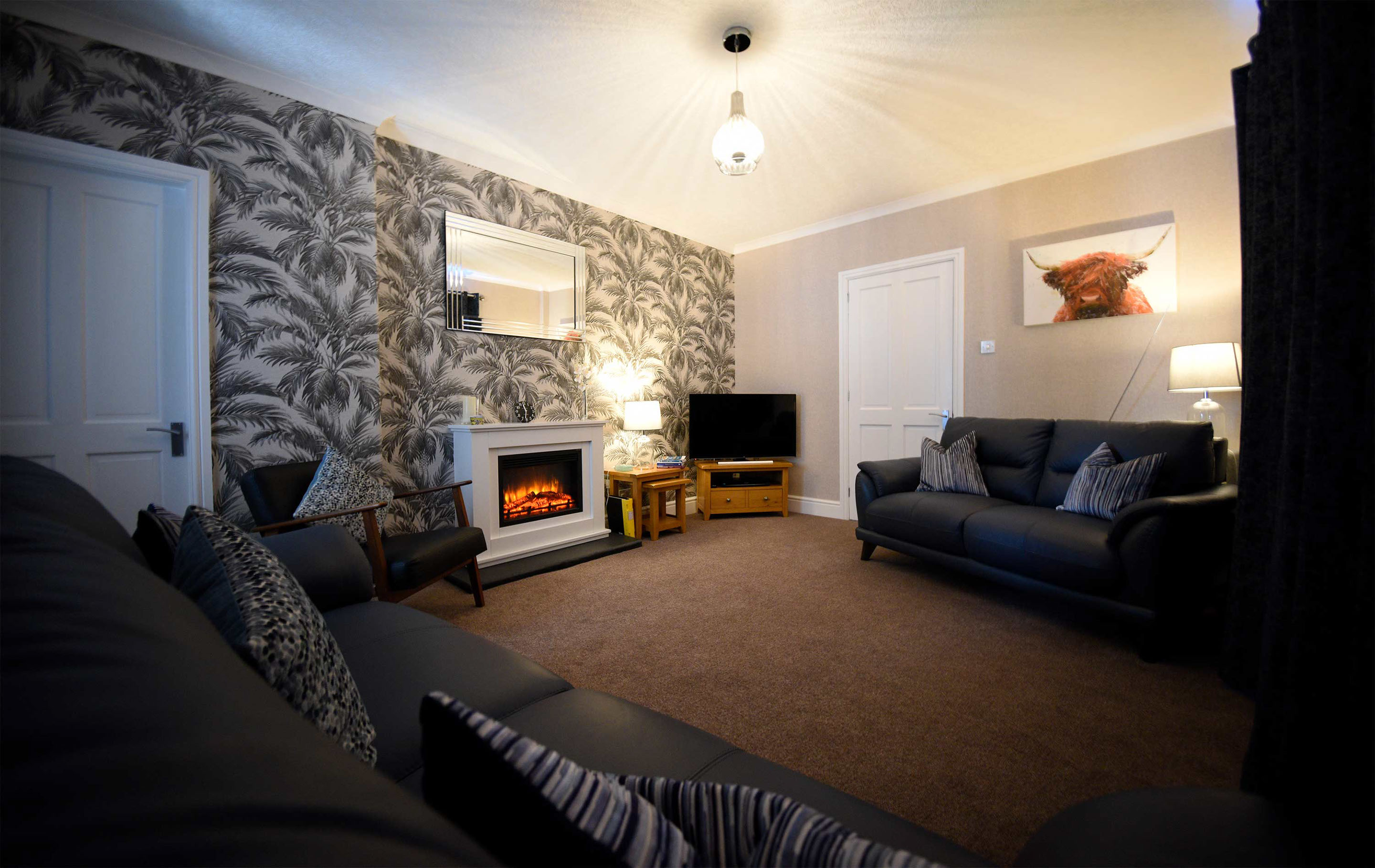 About Fladda Chuain Self Catering Accommodation with electric fire and widescreen TV and WIFI